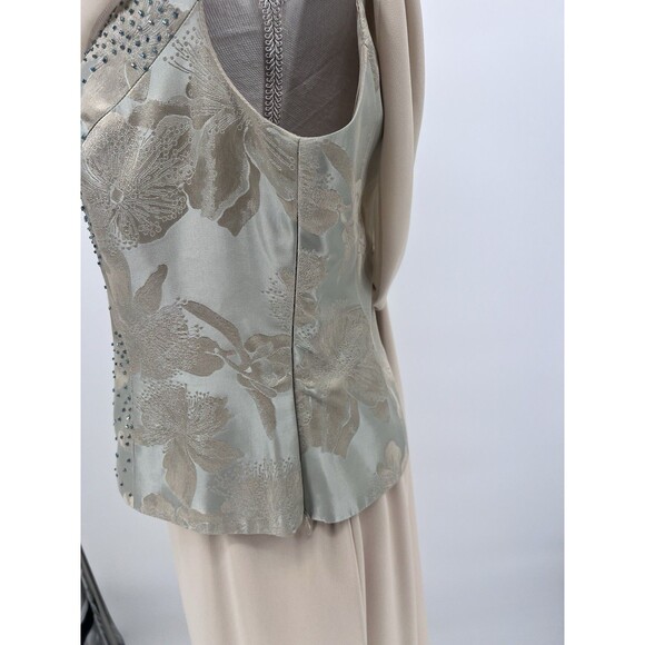 Vintage J. Ribkoff Couture Formal 2 Piece Maxi Skirt Top Set Size 12 Champagne - Picture 7 of 16